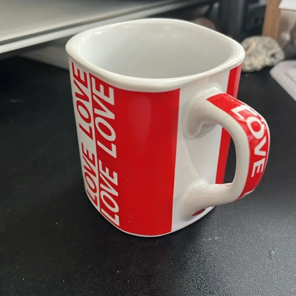 Unique square Love coffee cup mug